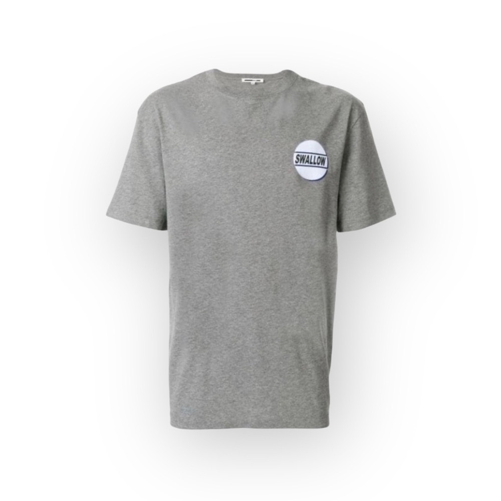new McQ • Alexander McQueen ★ Swallow Graphic Tee T Shirt ★ Heather Grey ★ Large - Picture 5 of 17